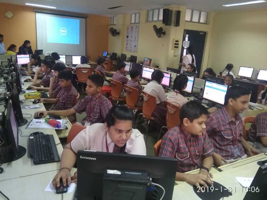 Students studying Sanskrit
